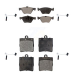 TEC Front Rear Ceramic Disc Brake Pads And Wear Sensors Kit For 2004 Chrysler Crossfire KTW-102131