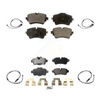 TEC Front Rear Ceramic Disc Brake Pads And Wear Sensors Kit For 2015 Mini Cooper Hatchback with 1.6L With 294mm Diameter Rotor 5 Lug Wheels KTW-102134
