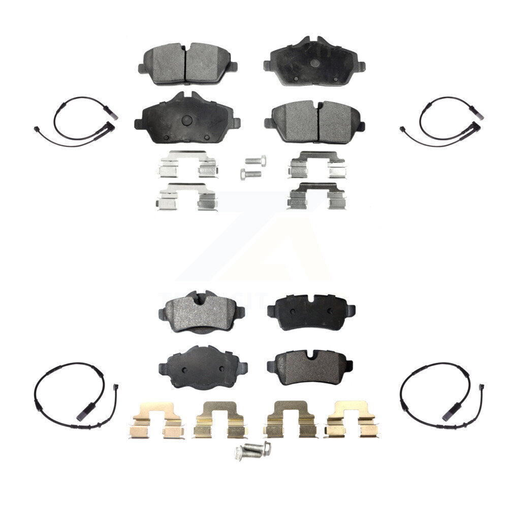 TEC Front Rear Ceramic Disc Brake Pads And Wear Sensors Kit For 2015 Mini Cooper Hatchback with 1.6L With 280mm Diameter Rotor KTW-102135