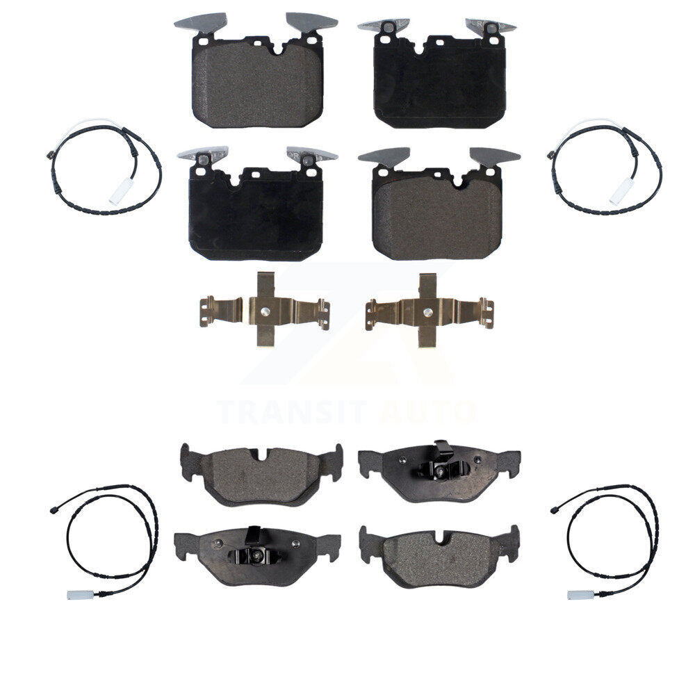 TEC Front Rear Ceramic Disc Brake Pads And Wear Sensors Kit For 2013 BMW 328i xDrive Sedan with 3.0L With 340mm Diameter Rotor KTW-102148
