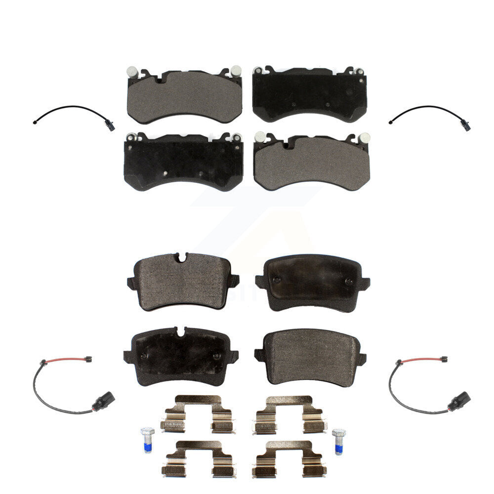 TEC Front Rear Ceramic Disc Brake Pads And Wear Sensors Kit For 2018 Audi RS7 Base With Cast Iron KTW-102150