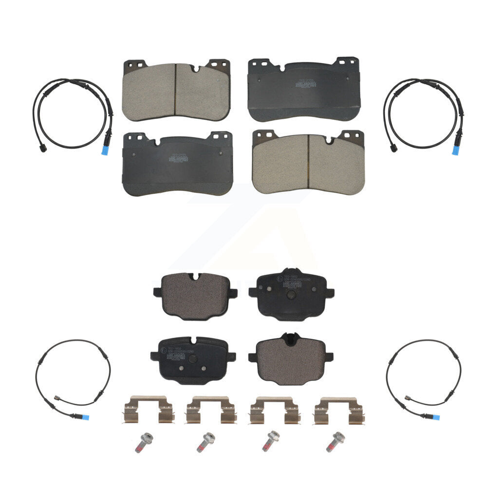 TEC Front Rear Ceramic Disc Brake Pads And Wear Sensors Kit For BMW X5 Without M Sport Package KTW-102152