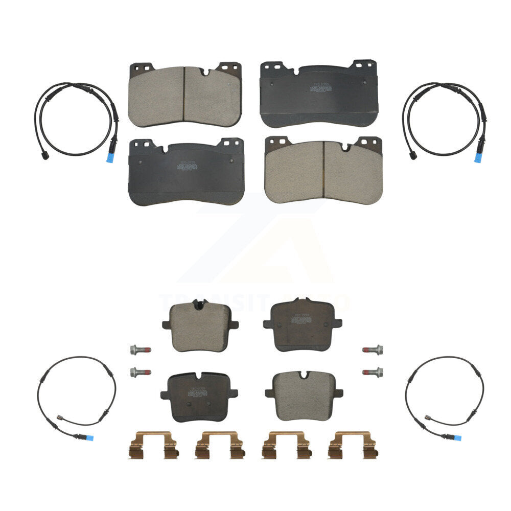 TEC Front Rear Ceramic Disc Brake Pads And Wear Sensors Kit For BMW X5 With M Sport Package KTW-102154