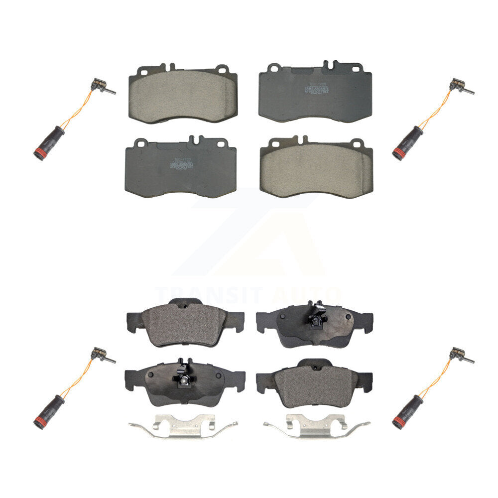 TEC Front Rear Ceramic Disc Brake Pads And Wear Sensors Kit For Mercedes-Benz E350 E550 CLS400 E400 KTW-102158