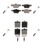 TEC Front Rear Ceramic Disc Brake Pads And Wear Sensors Kit For 2003 Mercedes-Benz CLK320 Convertible KTW-102159
