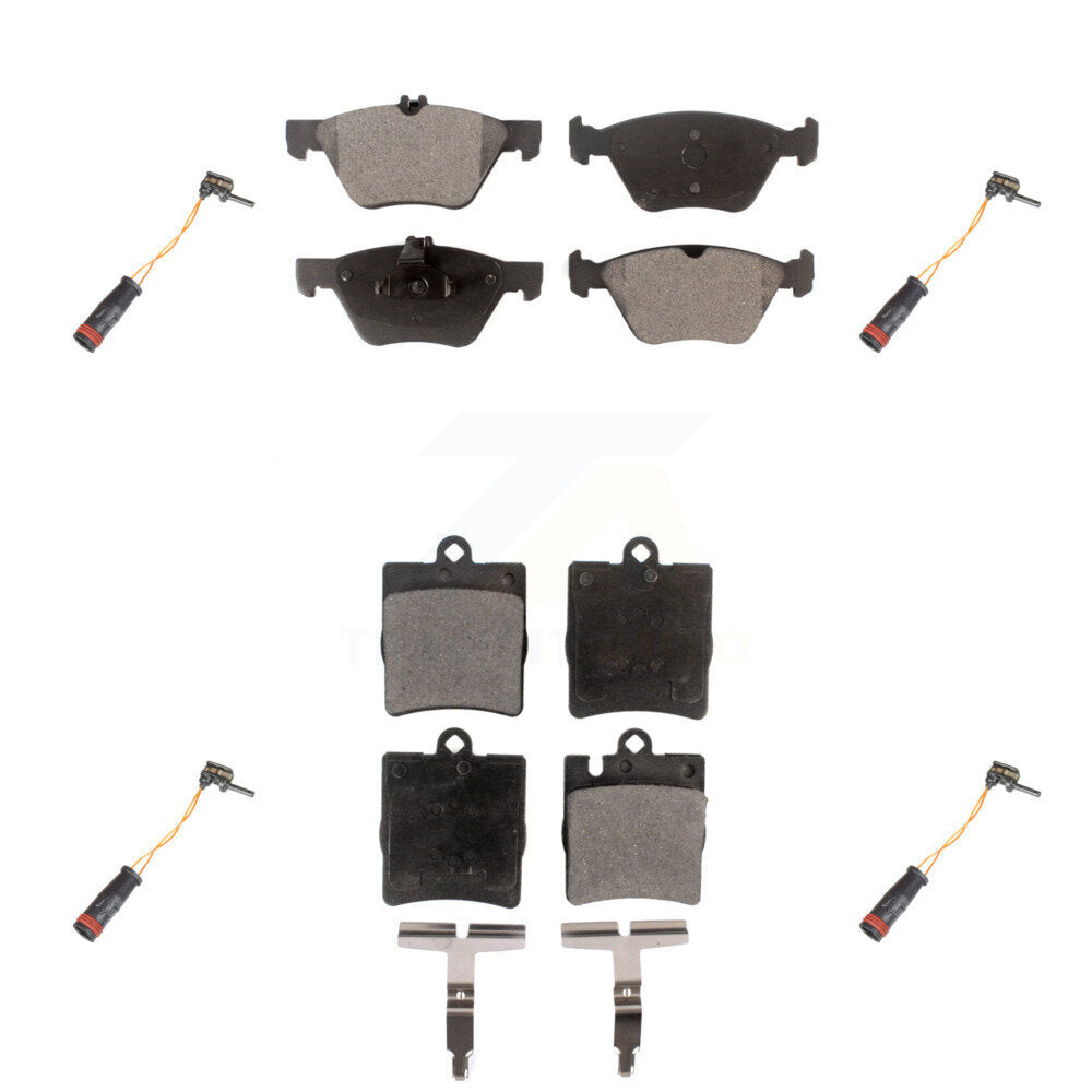 TEC Front Rear Ceramic Disc Brake Pads And Wear Sensors Kit For 2003 Mercedes-Benz CLK320 Convertible KTW-102159