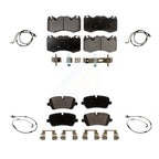 TEC Front Rear Ceramic Disc Brake Pads And Wear Sensors Kit For 2021 Land Rover Range SV Autobiography/SV Autobiography Dynamic/SV Dynamic Black Edition with 5.0L KTW-102161