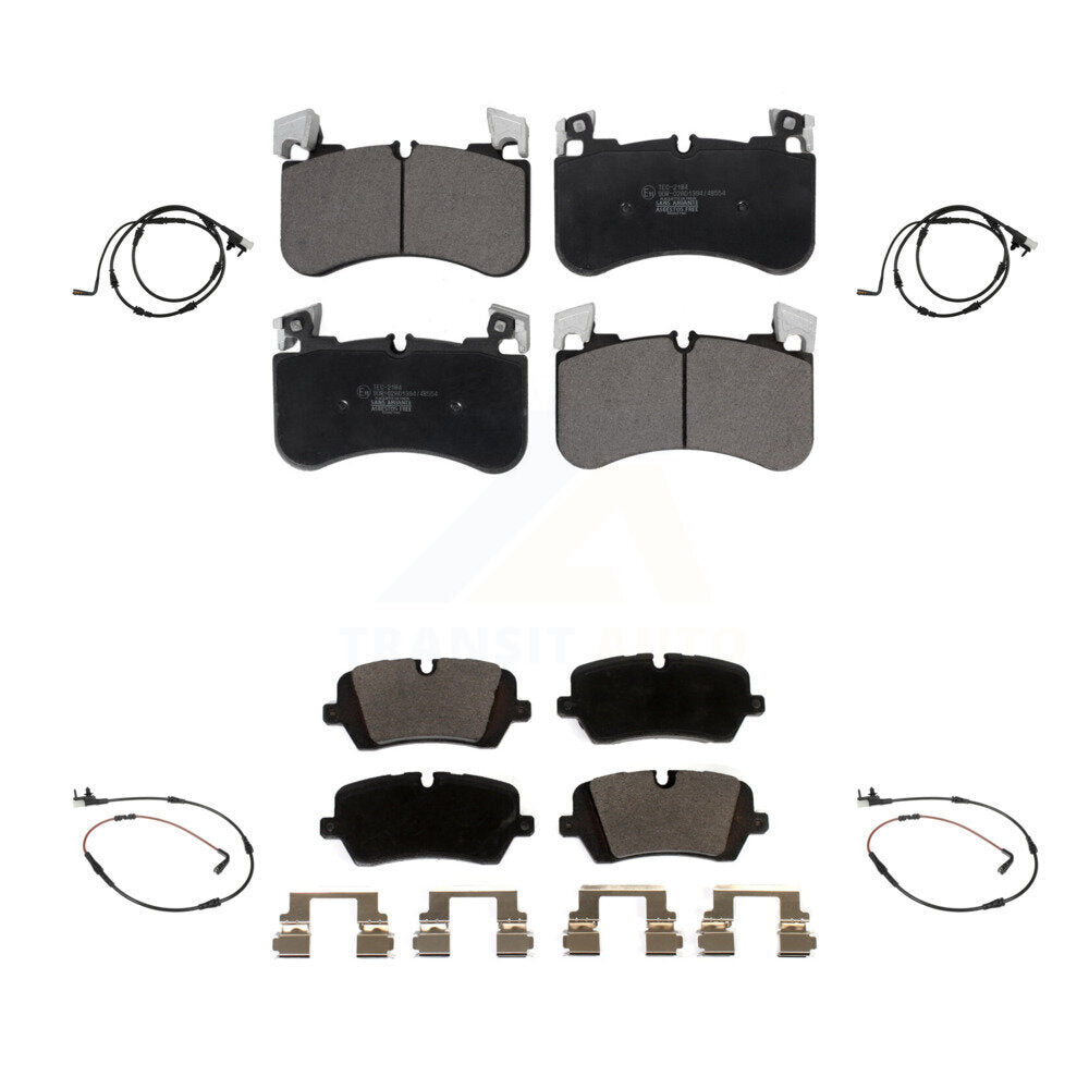 TEC Front Rear Ceramic Disc Brake Pads And Wear Sensors Kit For 2021 Land Rover Range SV Autobiography/SV Autobiography Dynamic/SV Dynamic Black Edition with 5.0L KTW-102162