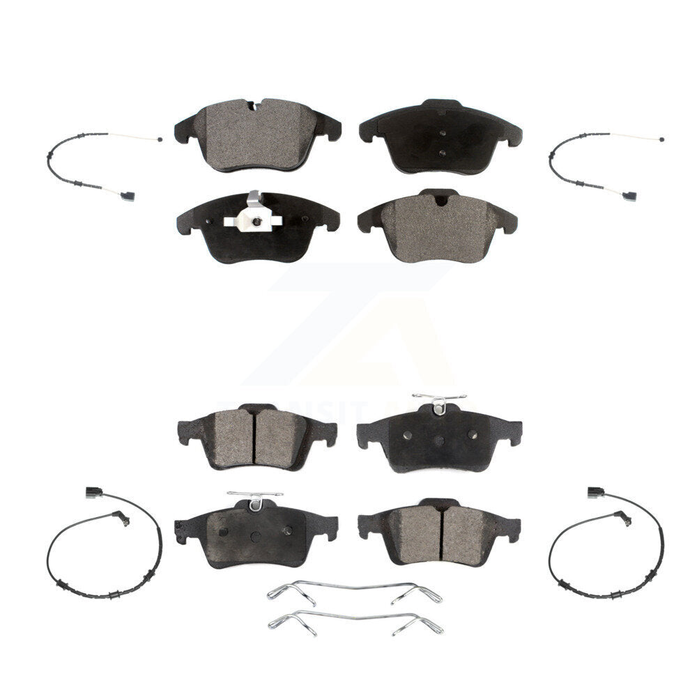 TEC Front Rear Ceramic Disc Brake Pads And Wear Sensors Kit For 2007-2009 Jaguar XK 4.2L with 355mm Brakes KTW-102164