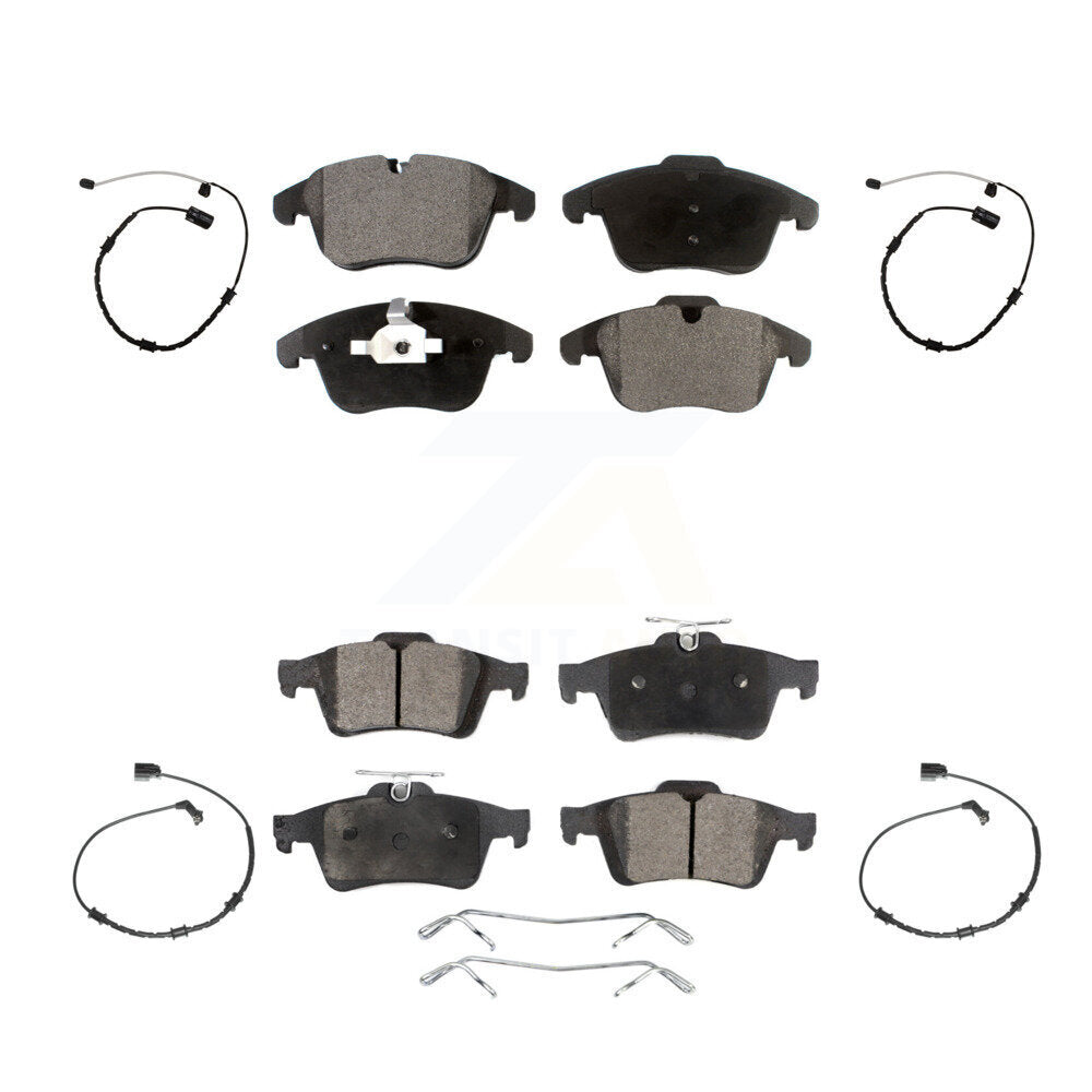 TEC Front Rear Ceramic Disc Brake Pads And Wear Sensors Kit For 2007 Jaguar XK 4.2L with Composite KTW-102165