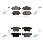 TEC Front Rear Ceramic Disc Brake Pads And Wear Sensors Kit For 2022-2023 Mercedes-Benz C300 Convertible Coupe Without Sport Package With 330mm Diameter Rotor KTW-102166