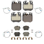 TEC Front Rear Ceramic Disc Brake Pads And Wear Sensors Kit For BMW M850i xDrive Gran Coupe M760i KTW-102169
