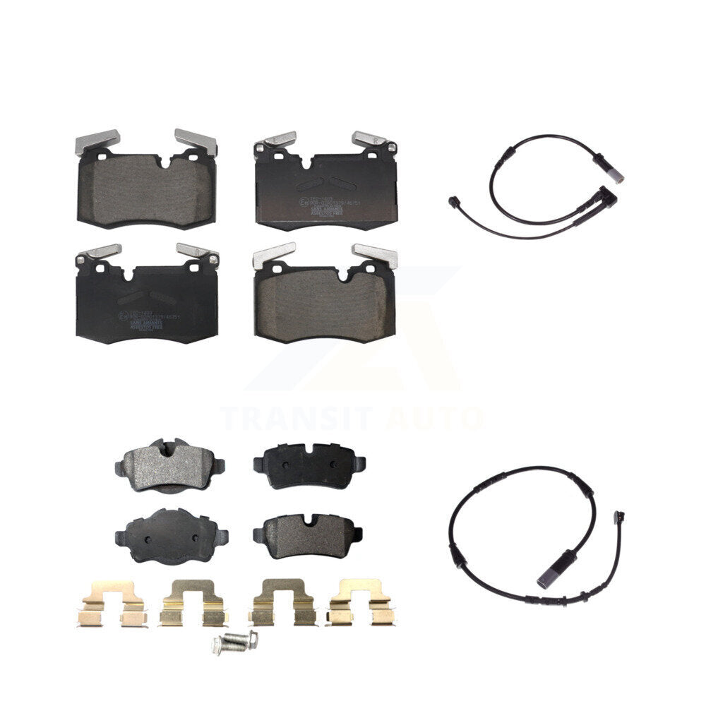 TEC Front Rear Ceramic Disc Brake Pads And Wear Sensors Kit For 2015 Mini Cooper John Works with Hatchback 1.6L With 316mm Diameter Rotor KTW-102176