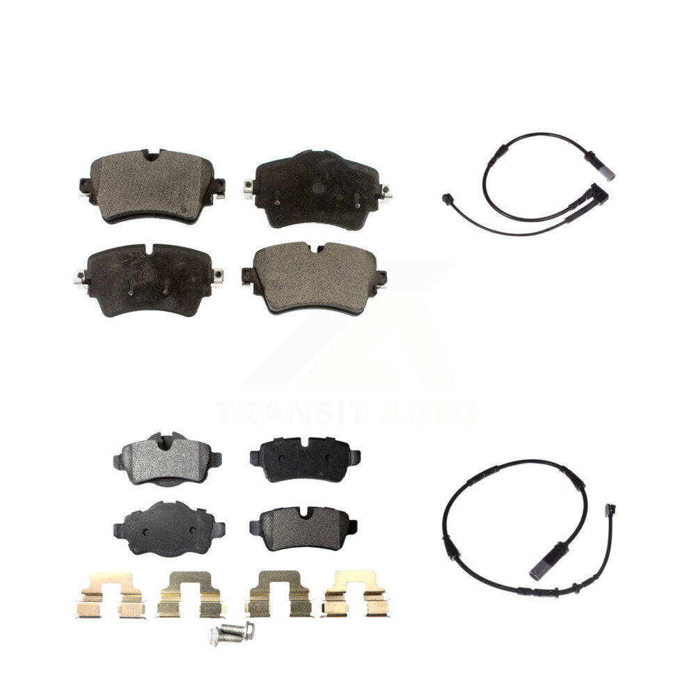 TEC Front Rear Ceramic Disc Brake Pads And Wear Sensors Kit For 2015 Mini Cooper Hatchback with 1.6L With 294mm Diameter Rotor 5 Lug Wheels KTW-102177