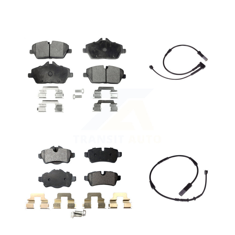 TEC Front Rear Ceramic Disc Brake Pads And Wear Sensors Kit For 2015 Mini Cooper Hatchback with 1.6L With 280mm Diameter Rotor KTW-102178