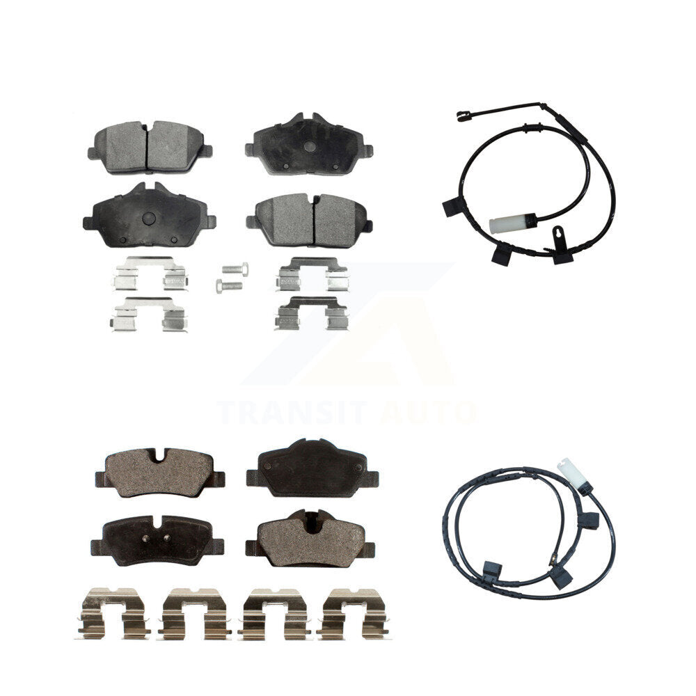 TEC Front Rear Ceramic Disc Brake Pads And Wear Sensors Kit For Mini Cooper With 280mm Diameter Rotor KTW-102182
