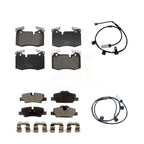 TEC Front Rear Ceramic Disc Brake Pads And Wear Sensors Kit For 2015 Mini Cooper John Works with Convertible 2.0L With 316mm Diameter Rotor KTW-102183
