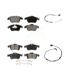 TEC Front Rear Ceramic Disc Brake Pads And Wear Sensors Kit For 2013 Jaguar XF 2.0L with 356mm Rotor KTW-102185