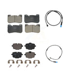 TEC Front Rear Ceramic Disc Brake Pads And Wear Sensors Kit For BMW X5 Without M Sport Package KTW-102186