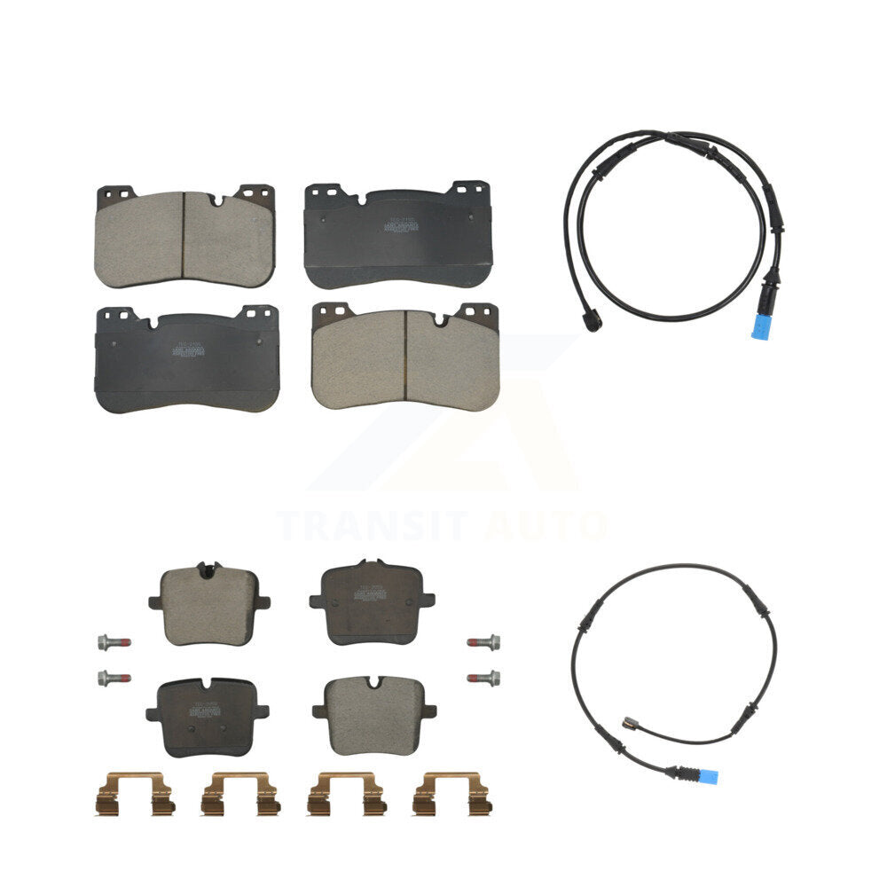 TEC Front Rear Ceramic Disc Brake Pads And Wear Sensors Kit For BMW X5 With M Sport Package KTW-102188