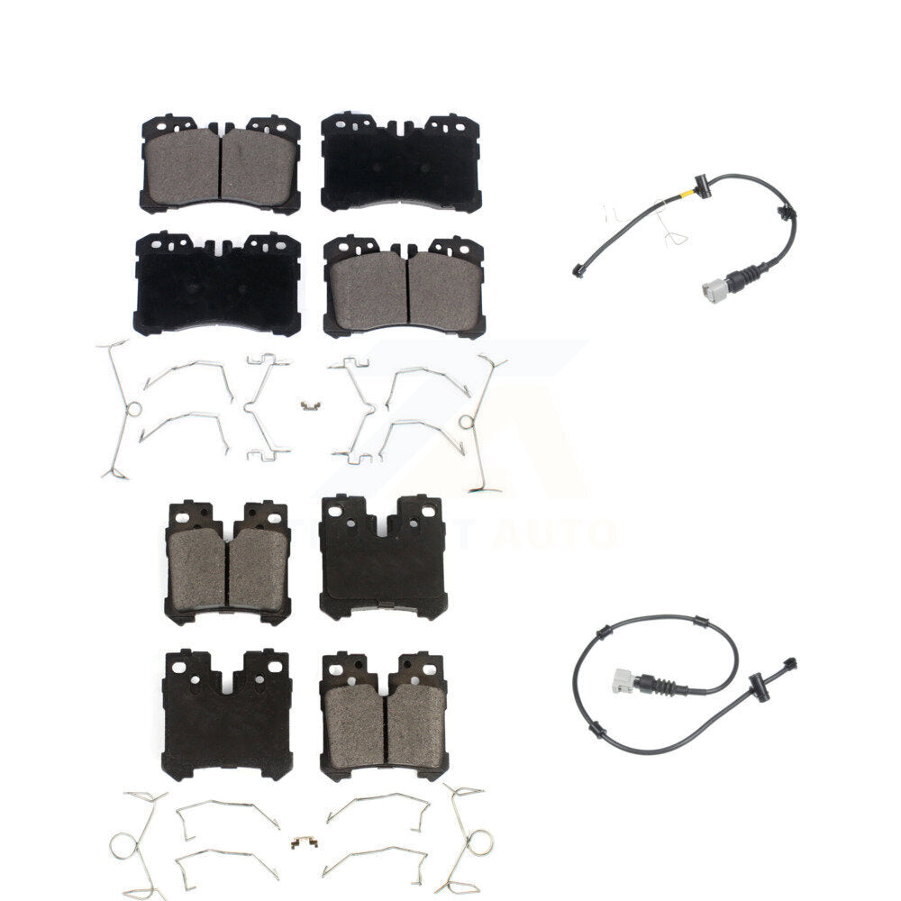 TEC Front Rear Ceramic Disc Brake Pads And Wear Sensors Kit For 2007-2009 Lexus LS460 4.6L Without Sport Package KTW-102189