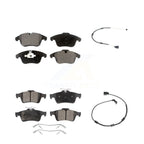 TEC Front Rear Ceramic Disc Brake Pads And Wear Sensors Kit For 2007-2009 Jaguar XK 4.2L with 355mm Brakes KTW-102193
