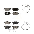 TEC Front Rear Ceramic Disc Brake Pads And Wear Sensors Kit For 2007 Jaguar XK 4.2L with Composite KTW-102194