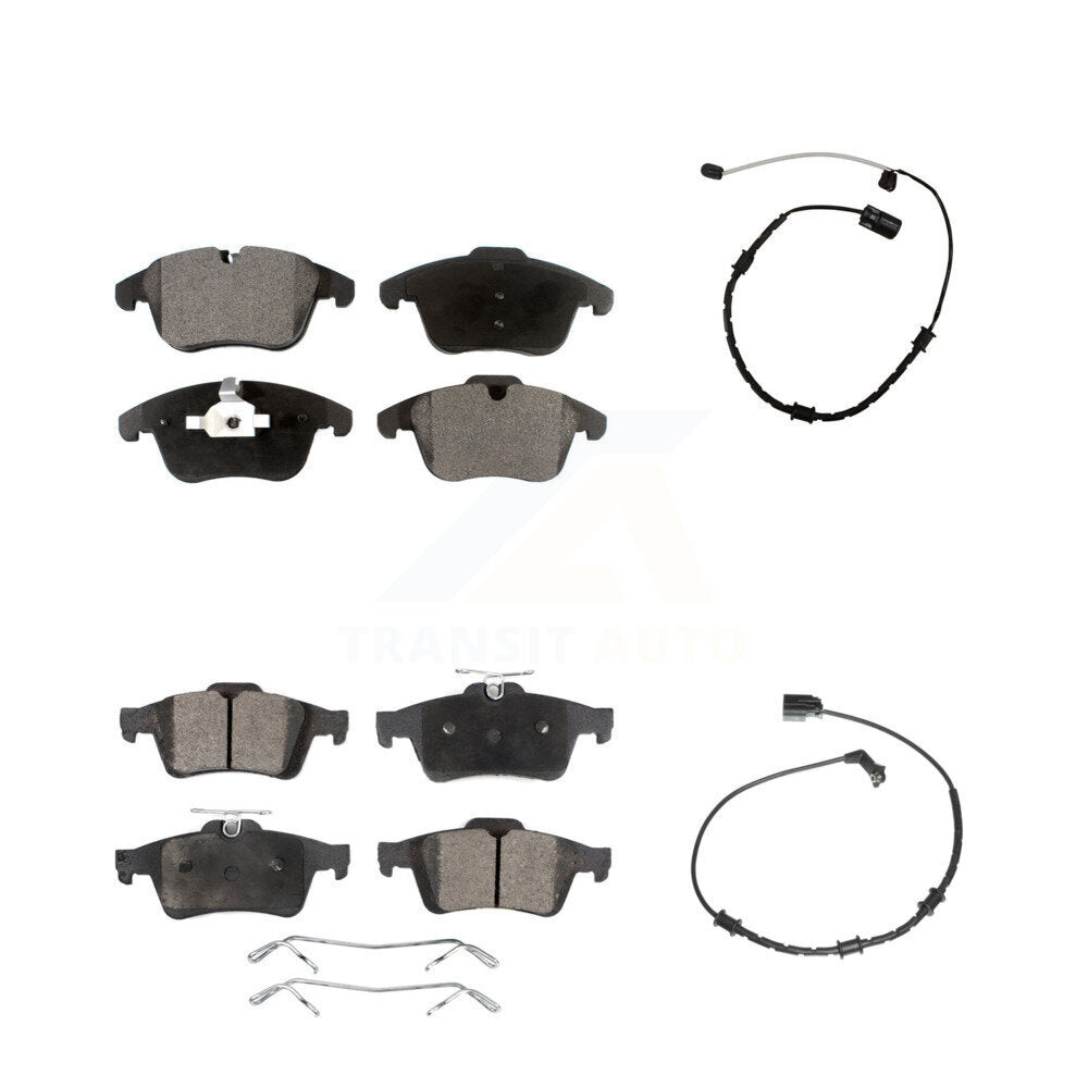 TEC Front Rear Ceramic Disc Brake Pads And Wear Sensors Kit For 2007 Jaguar XK 4.2L with Composite KTW-102194