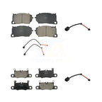 TEC Front Rear Ceramic Disc Brake Pads And Wear Sensors Kit For Porsche Cayenne With Composite Brakes 415mm Diameter Rotor KTW-102197