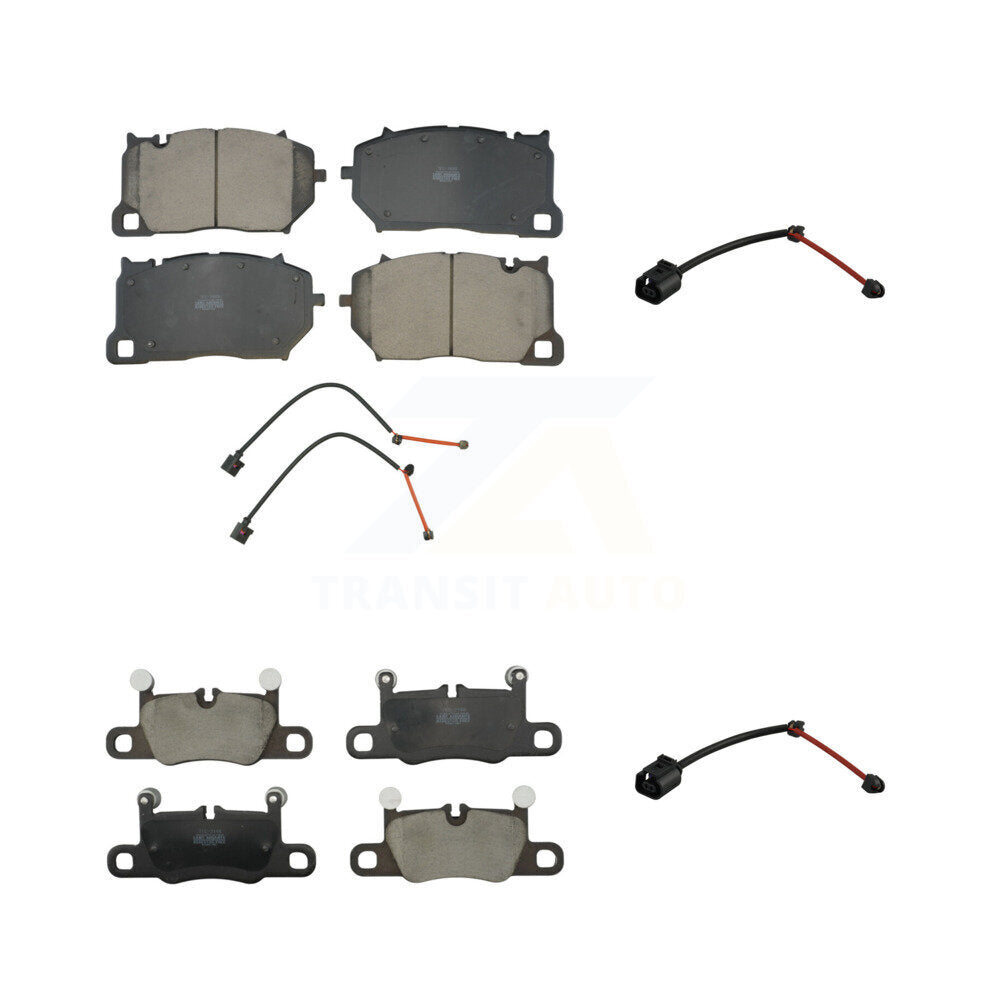 TEC Front Rear Ceramic Disc Brake Pads And Wear Sensors Kit For Porsche Cayenne With Composite Brakes 415mm Diameter Rotor KTW-102197