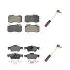 TEC Front Rear Ceramic Disc Brake Pads And Wear Sensors Kit For Mercedes-Benz E350 E550 CLS400 E400 KTW-102199