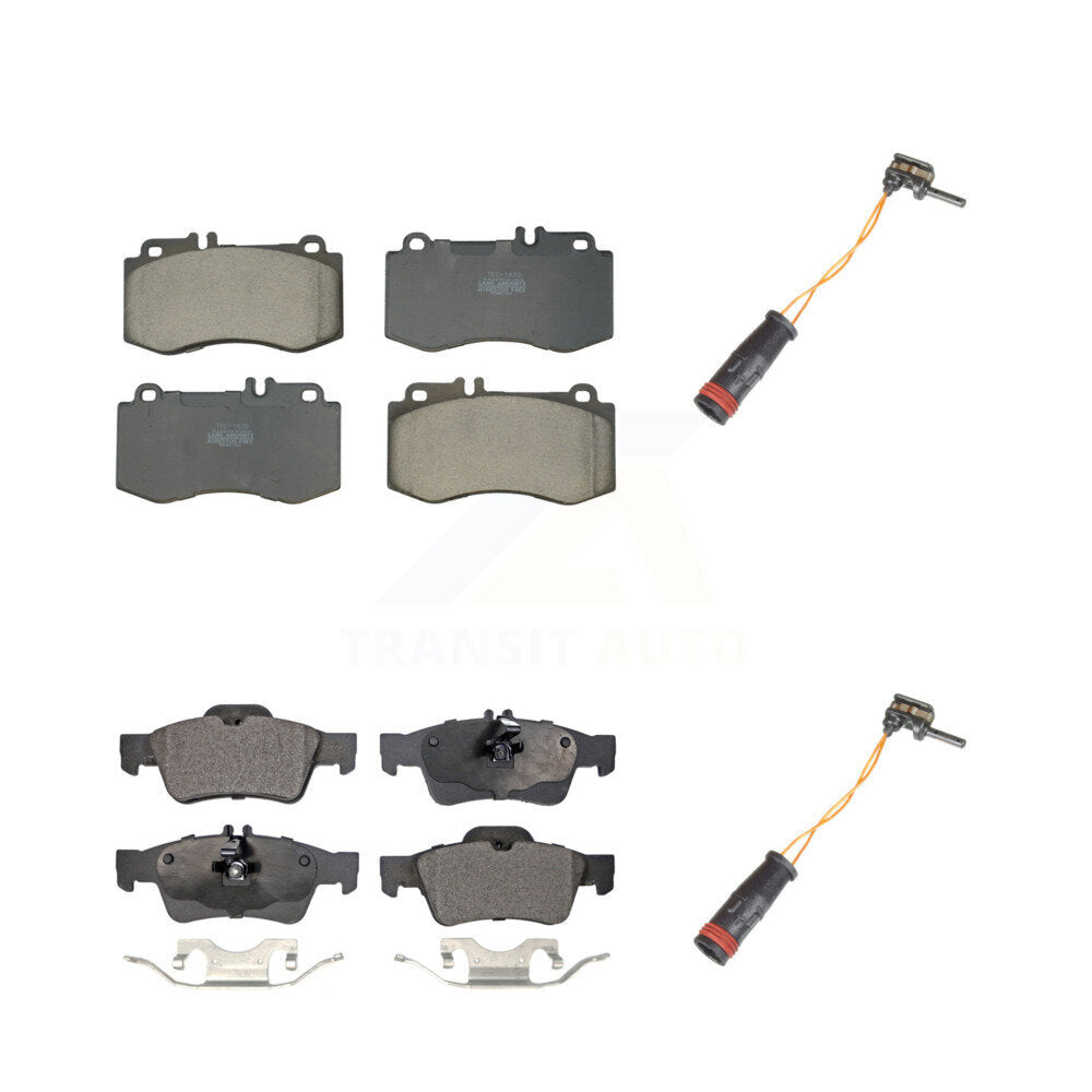 TEC Front Rear Ceramic Disc Brake Pads And Wear Sensors Kit For Mercedes-Benz E350 E550 CLS400 E400 KTW-102199