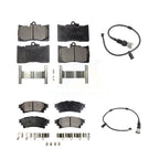 TEC Front Rear Ceramic Disc Brake Pads And Wear Sensors Kit For 2016-2020 Lexus GS350 AWD with 3.5L 380mm Brembo 6 Piston Calipers KTW-102200