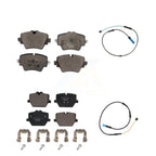TEC Front Rear Ceramic Disc Brake Pads And Wear Sensors Kit For 2021 Toyota GR Supra 2.0L With Red Painted Calipers KTW-102206