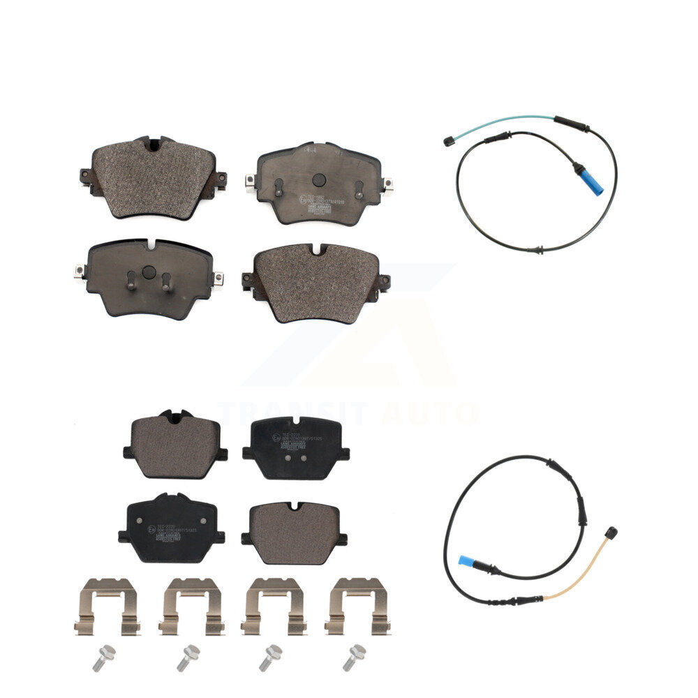 TEC Front Rear Ceramic Disc Brake Pads And Wear Sensors Kit For 2021 Toyota GR Supra 2.0L With Red Painted Calipers KTW-102206