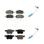 TEC Front Rear Ceramic Disc Brake Pads And Wear Sensors Kit For 2022-2023 Mercedes-Benz C300 Convertible Coupe Without Sport Package With 330mm Diameter Rotor KTW-102209