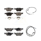TEC Front Rear Ceramic Disc Brake Pads And Wear Sensors Kit For BMW 328xi 325xi KTW-102212