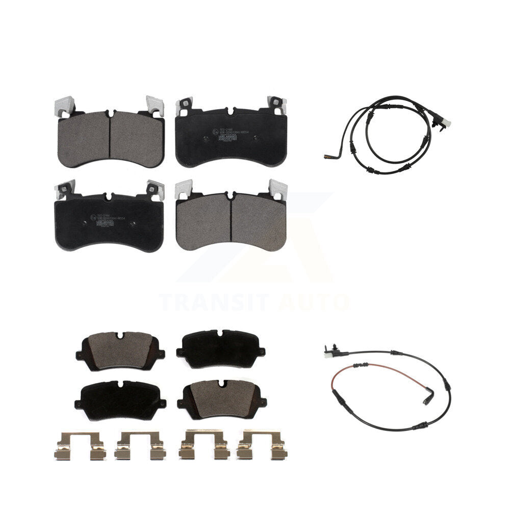 TEC Front Rear Ceramic Disc Brake Pads And Wear Sensors Kit For 2021 Land Rover Range SV Autobiography/SV Autobiography Dynamic/SV Dynamic Black Edition with 5.0L KTW-102224