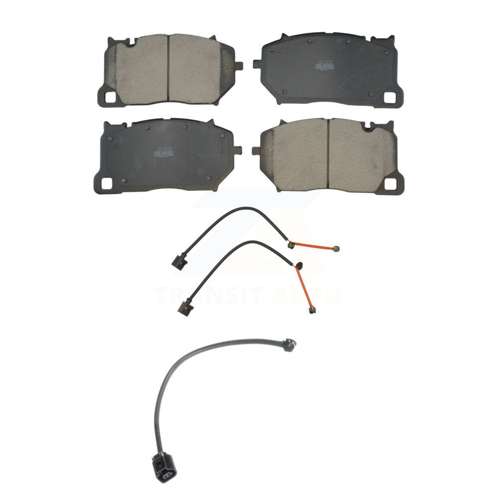 TEC Front Ceramic Disc Brake Pads And Wear Sensors Kit For 2016-2018 Porsche Cayenne With Composite Brakes KTW-102235