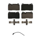 TEC Front Ceramic Disc Brake Pads And Wear Sensors Kit For 2017-2019 Porsche Macan 2.0L With Cast Iron Black Painted Calipers KTW-102236