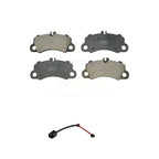 TEC Front Ceramic Disc Brake Pads And Wear Sensors Kit For 2020 Porsche Cayenne Turbo S E-Hybrid Coupe with 4.0L With 350mm Diameter Rotor Cast Iron KTW-102237