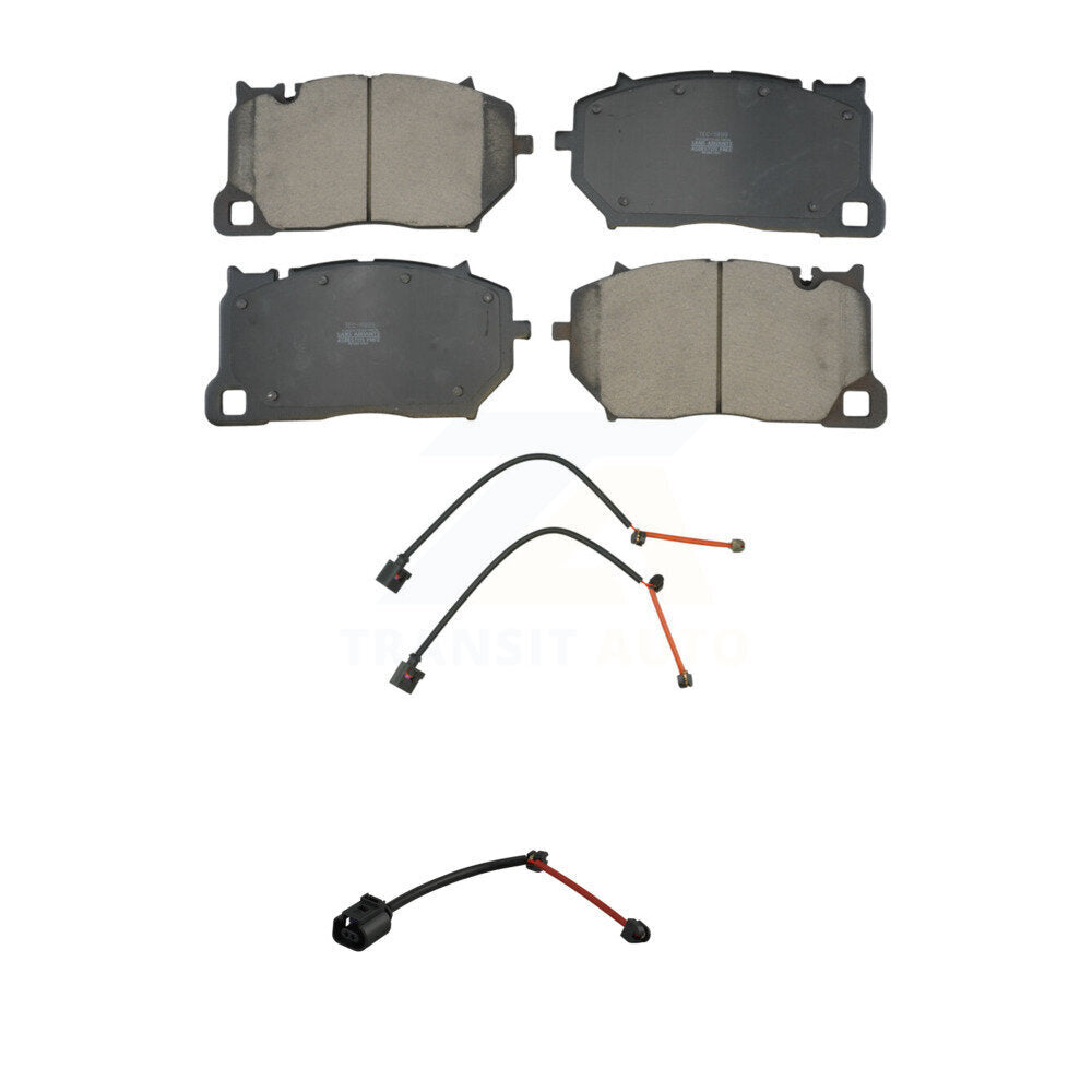 TEC Front Ceramic Disc Brake Pads And Wear Sensors Kit For Porsche Cayenne With Composite Brakes 415mm Diameter Rotor KTW-102238