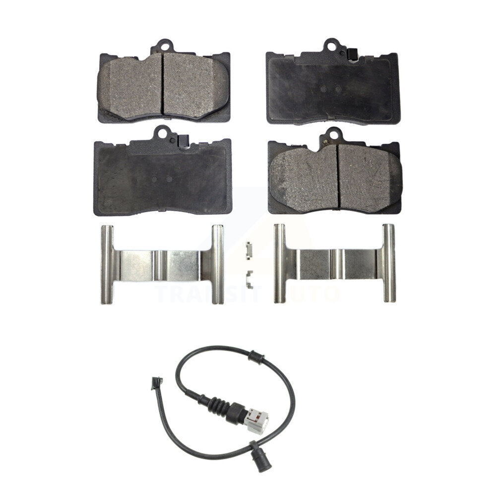 TEC Front Ceramic Disc Brake Pads And Wear Sensors Kit For 2016-2020 Lexus GS350 AWD with 3.5L 380mm Brembo 6 Piston Calipers KTW-102247