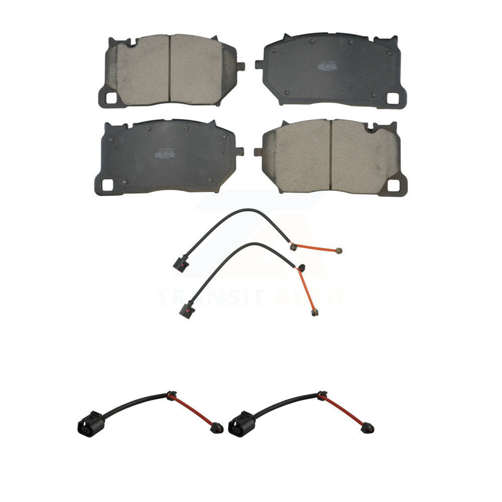 TEC Front Ceramic Disc Brake Pads And Wear Sensors Kit For Porsche Cayenne With Composite Brakes 415mm Diameter Rotor KTW-102251