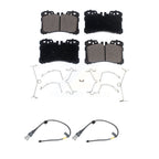 TEC Front Ceramic Disc Brake Pads And Wear Sensors Kit For Lexus LS460 With Sport Package 15 Inch Wheels KTW-102255