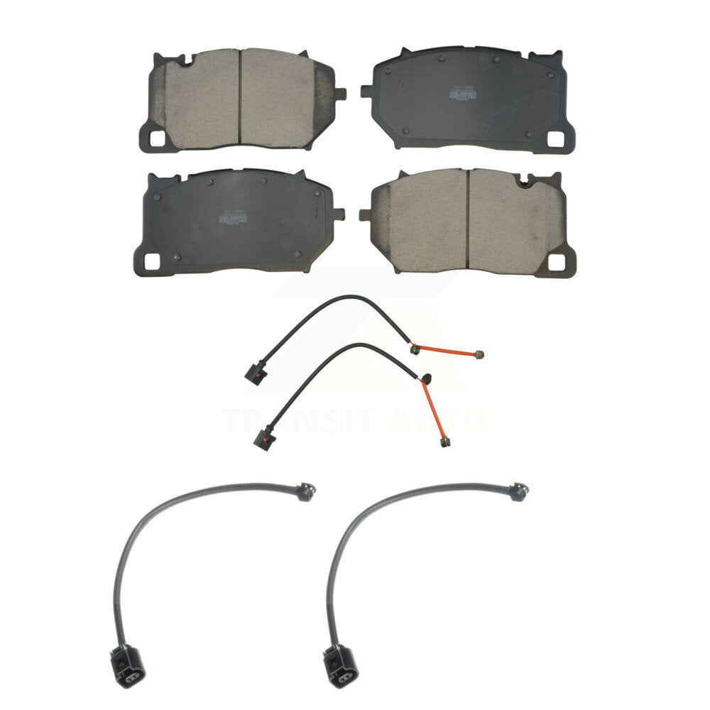 TEC Front Ceramic Disc Brake Pads And Wear Sensors Kit For 2016-2018 Porsche Cayenne With Composite Brakes KTW-102260