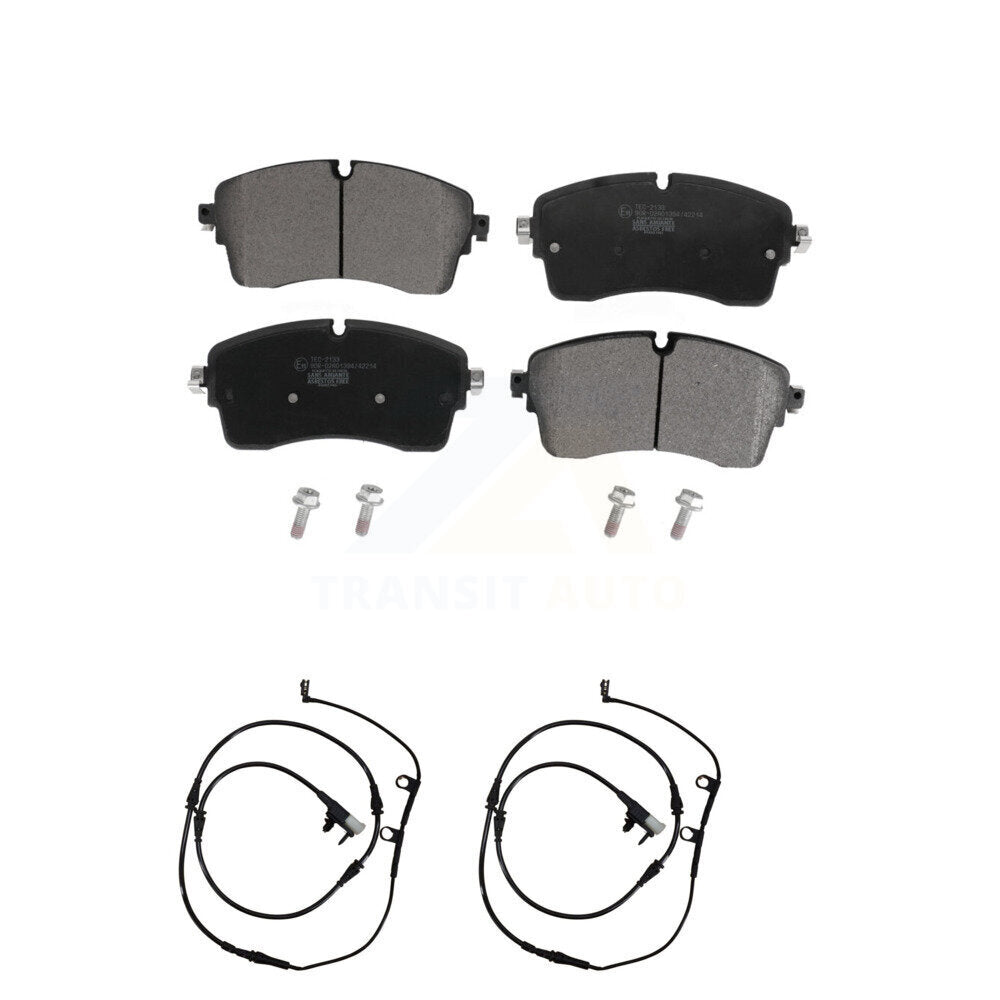TEC Front Ceramic Disc Brake Pads And Wear Sensors Kit For 2018 Land Rover Range SV Autobiography Dynamic with 5.0L With 350mm Diameter Rotor KTW-102266