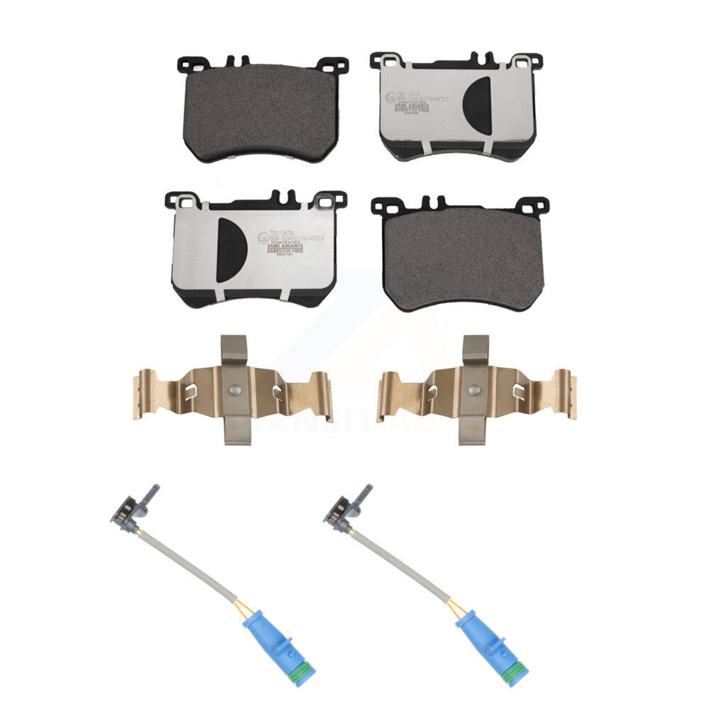 TEC Front Ceramic Disc Brake Pads And Wear Sensors Kit For Mercedes-Benz SL550 SL450 SL400 Without Sport Package KTW-102267
