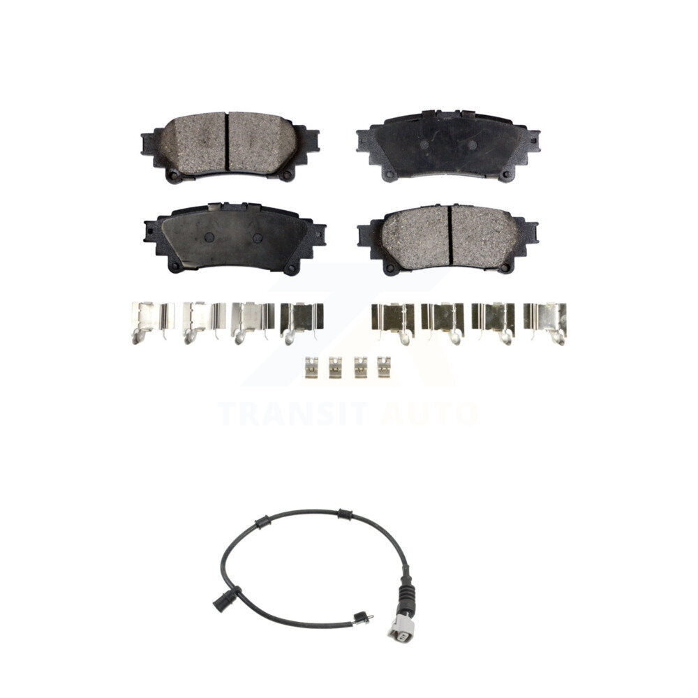 TEC Rear Ceramic Disc Brake Pads And Wear Sensors Kit For 2016-2020 Lexus GS350 3.5L 380mm Front Brembo 6 Piston Calipers KTW-102277