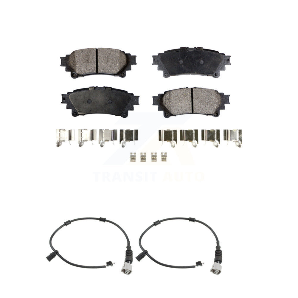 TEC Rear Ceramic Disc Brake Pads And Wear Sensors Kit For 2016-2020 Lexus GS350 3.5L 380mm Front Brembo 6 Piston Calipers KTW-102295